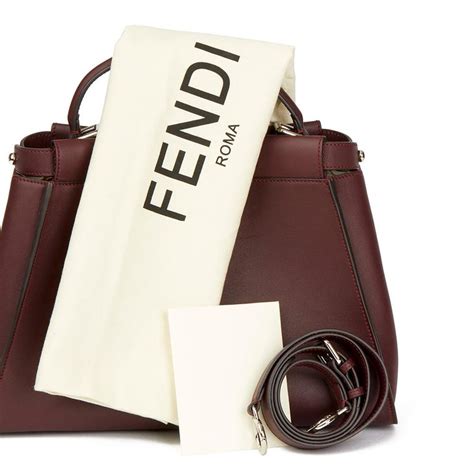 burgundy fendi peekaboo|fendi peekaboo regular size.